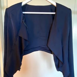 Blue cropped jacket